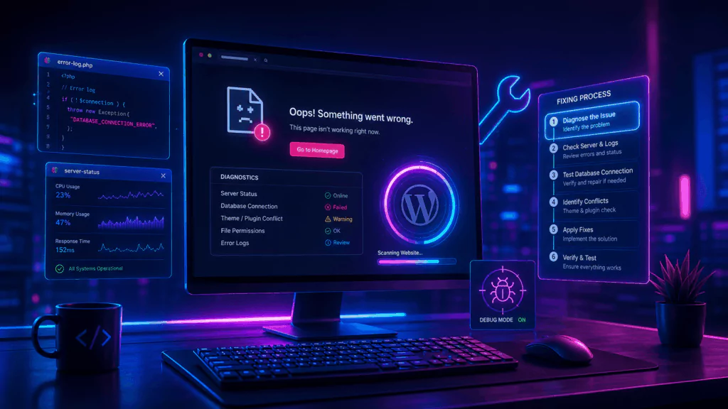 Co zrobić, gdy strona WordPress nie działa? Checklist krok po kroku