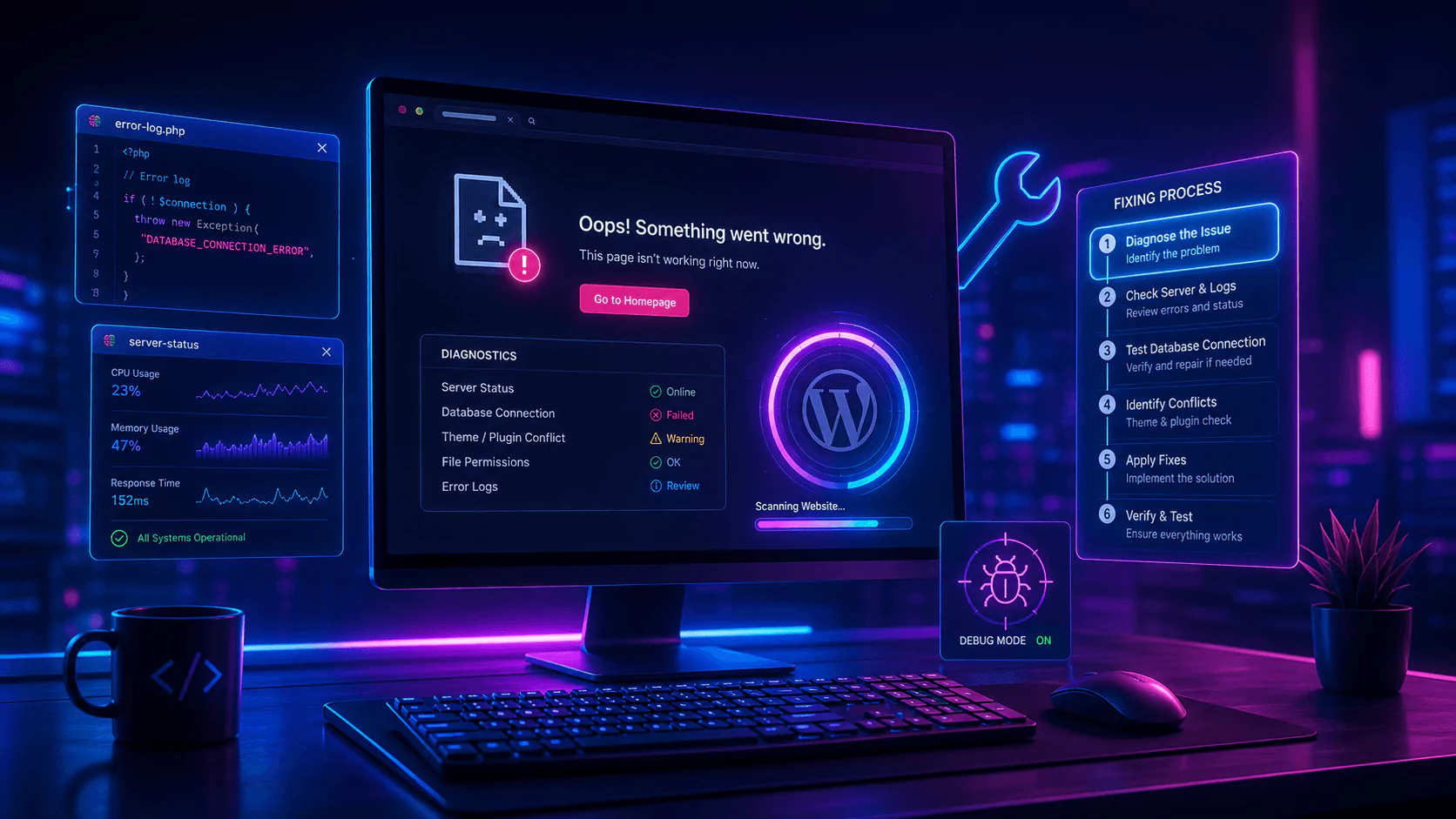 Co zrobić, gdy strona WordPress nie działa? Checklist krok po kroku